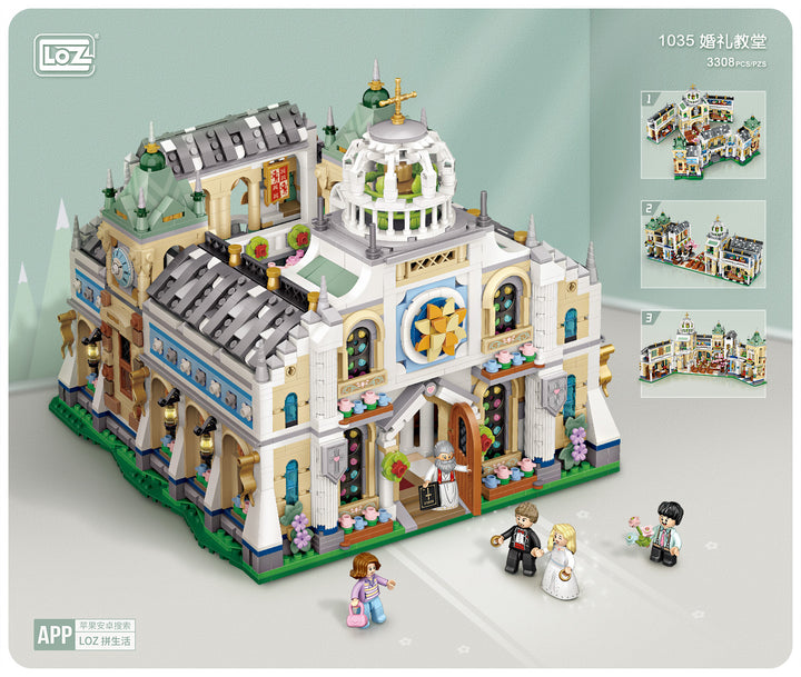 LOZ Mini Blocks Wedding Chapel Building Kit (Set 1035)