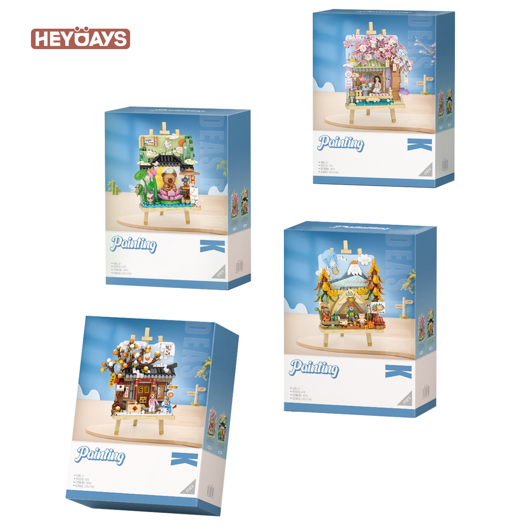 Loz Mini Bricks Painting Series 3D Easel Diorama (Set 4803-4806)