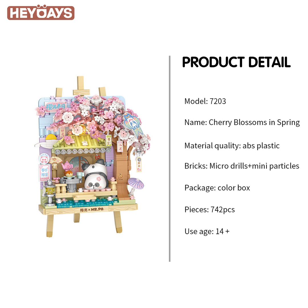 Panda 3D Painting Micro-Block Diorama (Set 7203-7206)