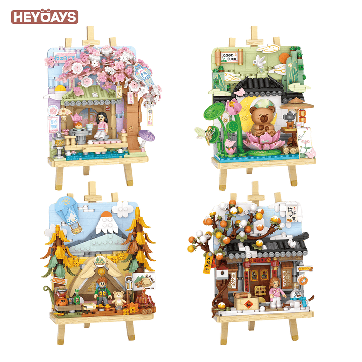 Loz Mini Bricks Painting Series 3D Easel Diorama (Set 4803-4806)