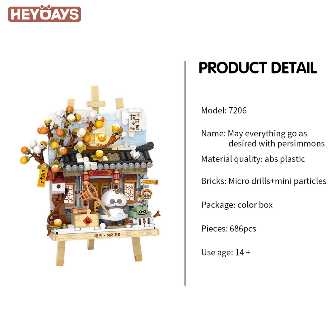 Panda 3D Painting Micro-Block Diorama (Set 7203-7206)