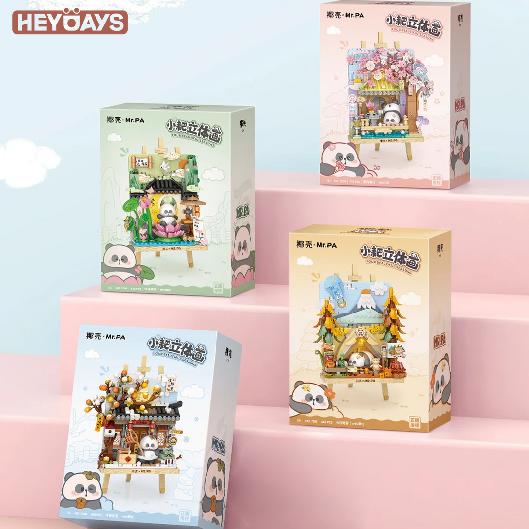 Panda 3D Painting Micro-Block Diorama (Set 7203-7206)