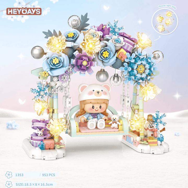 LOZ Mini Blocks Blooming Swing Flower Arch with Lights (Set 1353)