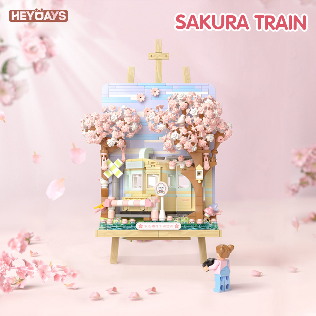 Sakura Train Building Block Set with LED Lights