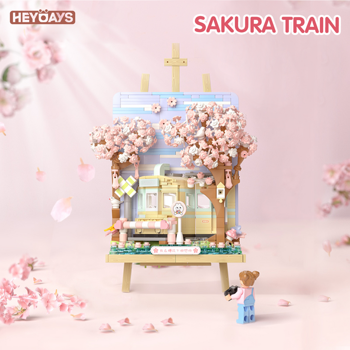 Sakura Train Building Block Set with LED Lights