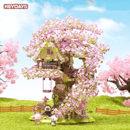 Flower Blocks - Cherry Blossom, Set AK018 & Display | Heydays Toys