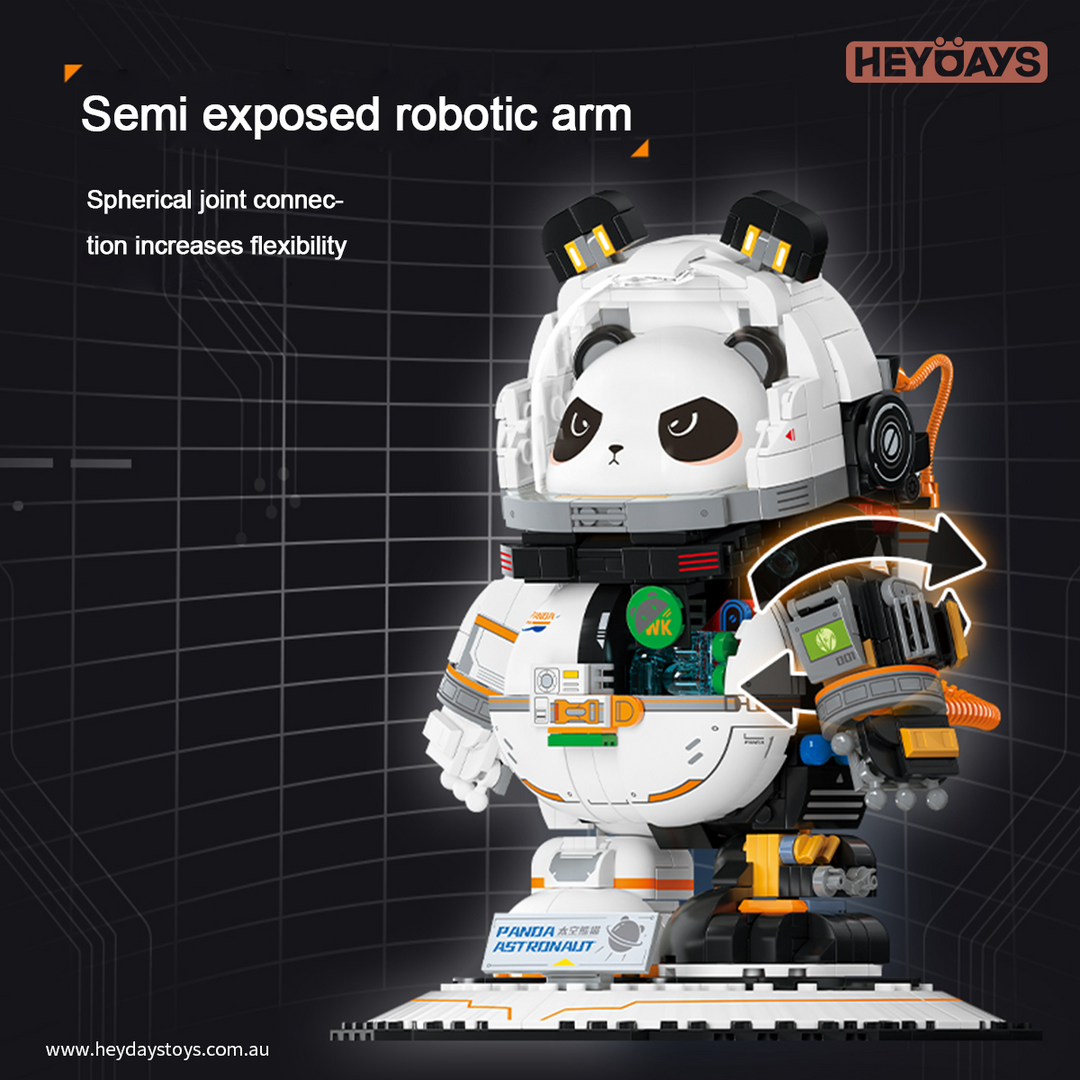 Panda Astronaut Mecha Building Blocks Space Panda Figure STEM Toy for Kids