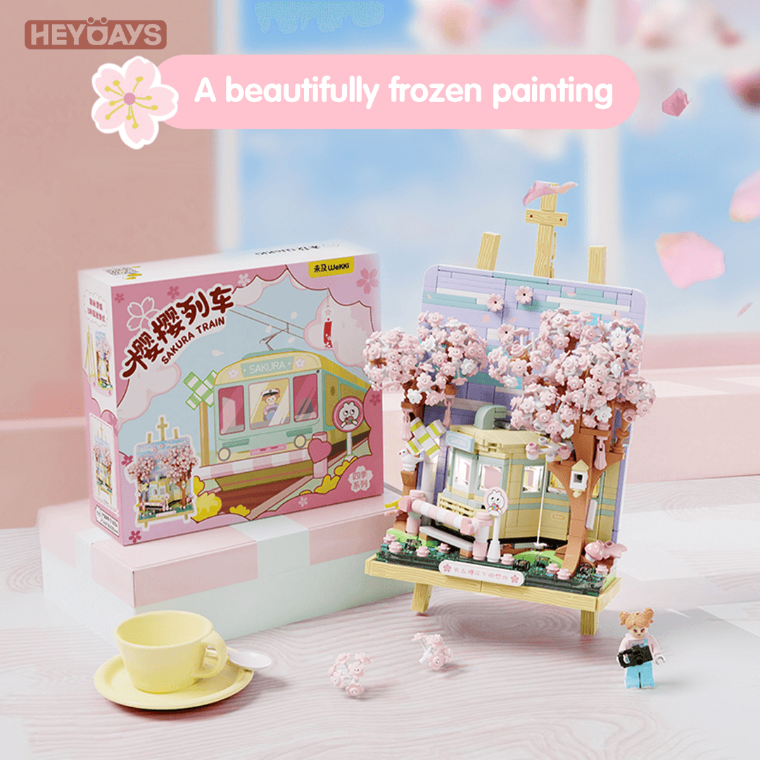 Sakura Train Building Block Set with LED Lights