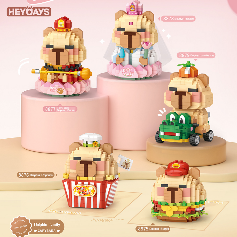 Mini Micro Building Block Capybara Collection (Set 8875-8879)