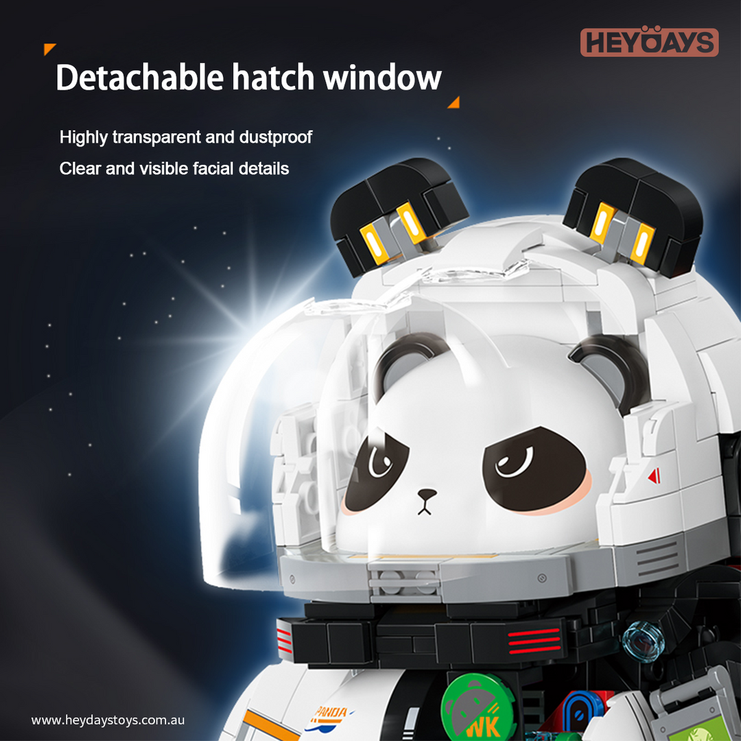 Panda Astronaut Mecha Building Blocks Space Panda Figure STEM Toy for Kids