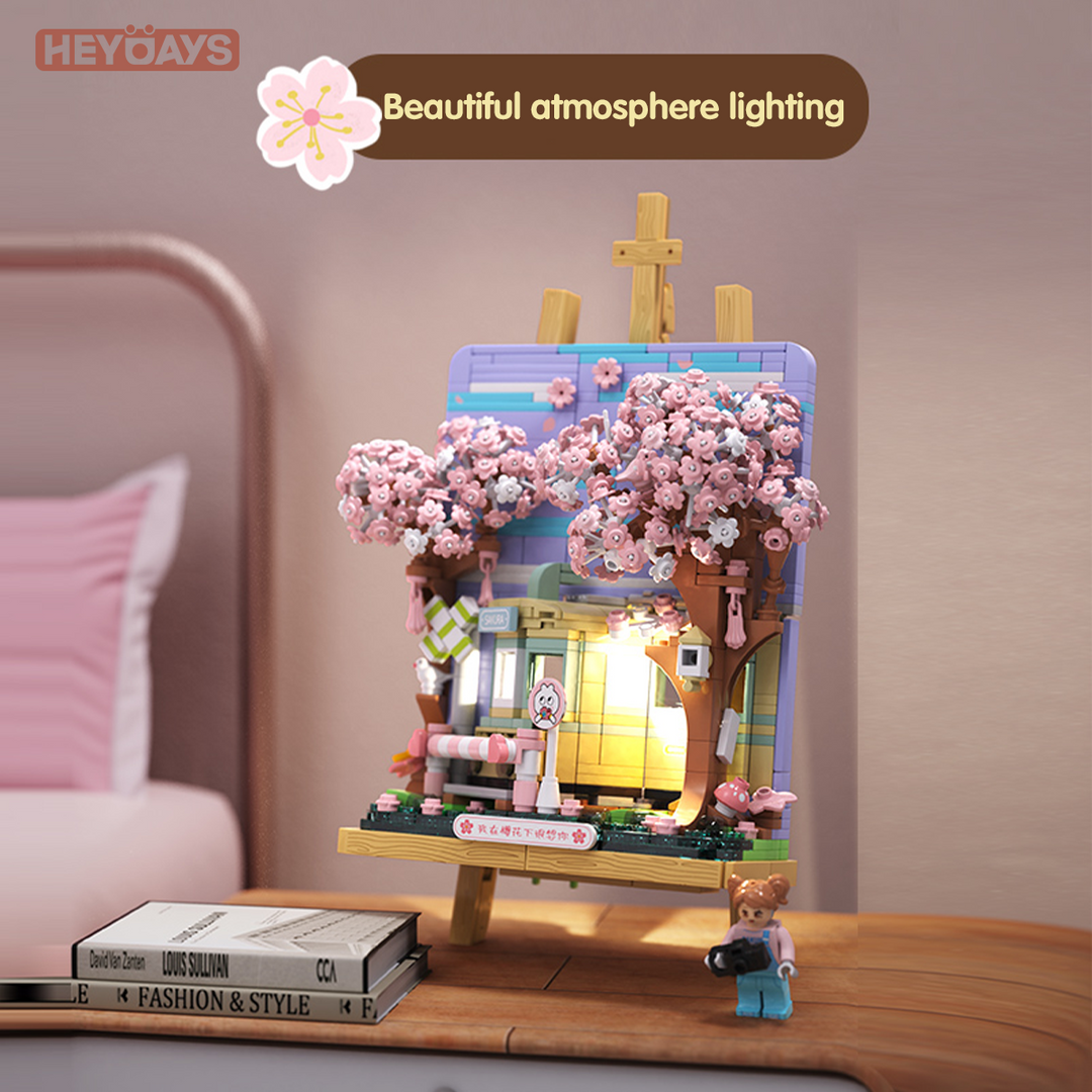 Sakura Train Building Block Set with LED Lights