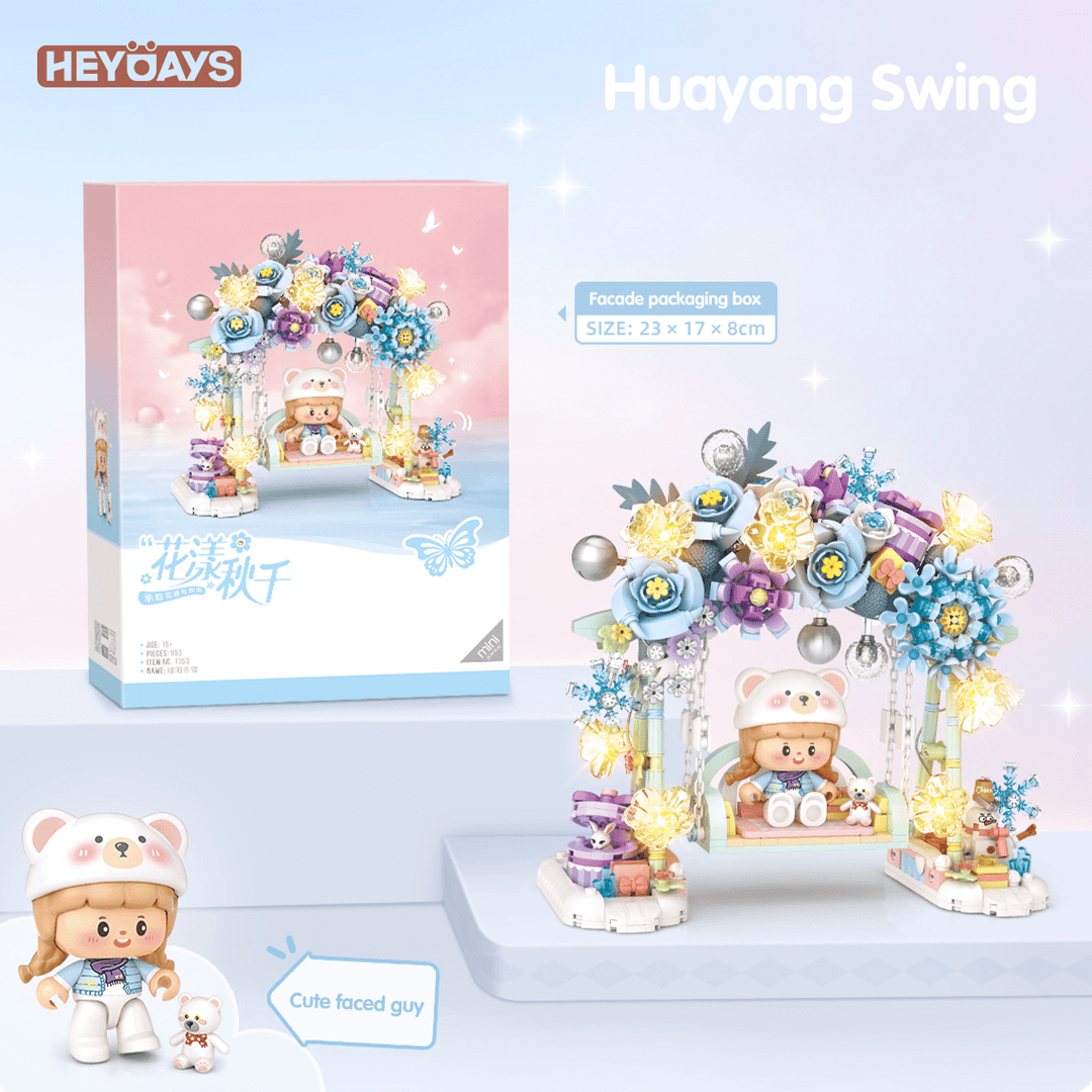 LOZ Mini Blocks Blooming Swing Flower Arch with Lights (Set 1353)