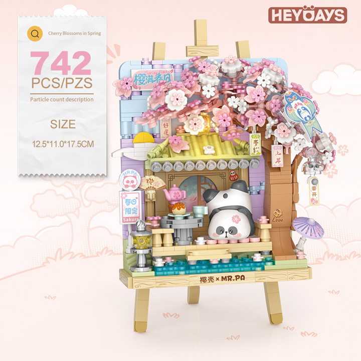 Panda 3D Painting Micro-Block Diorama (Set 7203-7206)