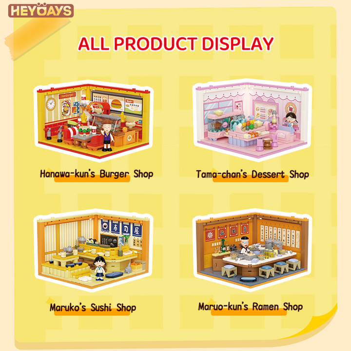 Chibi Maruko-chan Mini Building Blocks Store Series