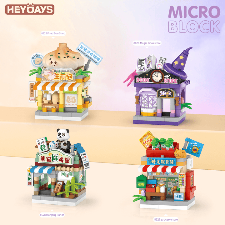 LOZ Micro Blocks Mini Street View City Shop Series (Set 8625–8628)