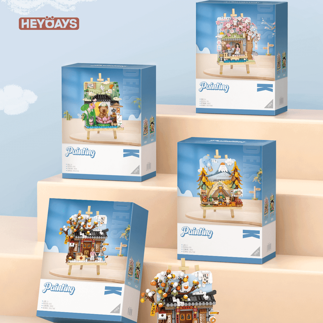 Loz Mini Bricks Painting Series 3D Easel Diorama (Set 4803-4806)
