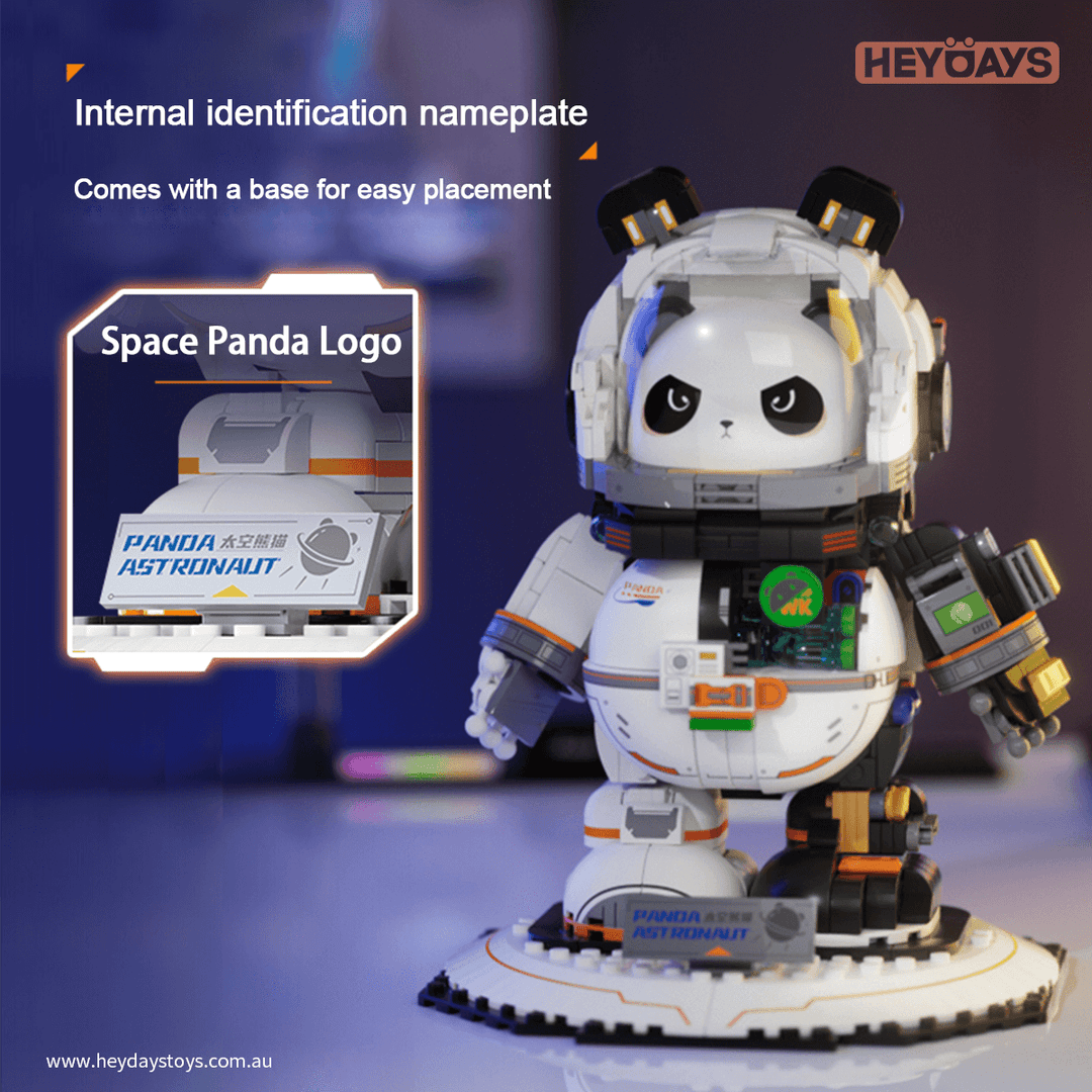 Panda Astronaut Mecha Building Blocks Space Panda Figure STEM Toy for Kids