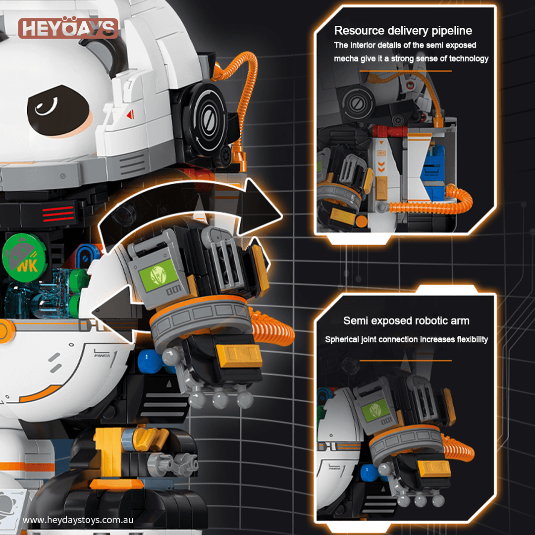 Panda Astronaut Mecha Building Blocks Space Panda Figure STEM Toy for Kids