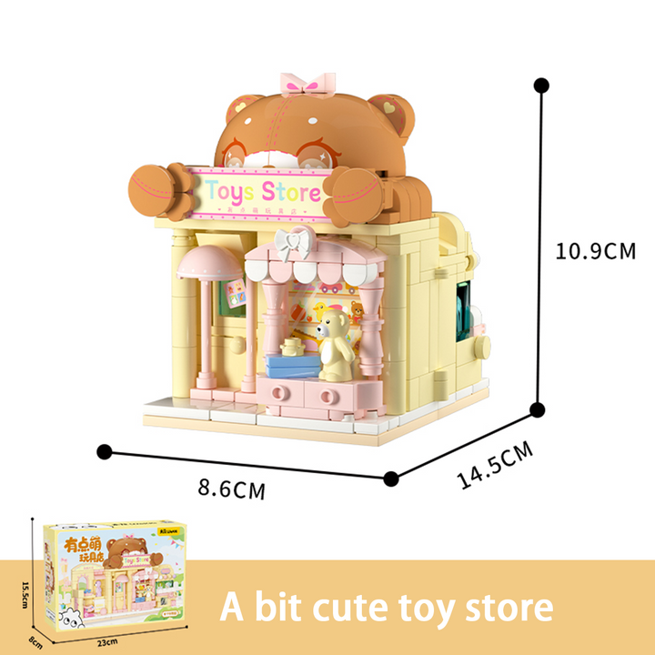 Kids Building Blocks Street Shop Series – Clothing Store / Makeup Store / Ice Cream Shop / Toy Store