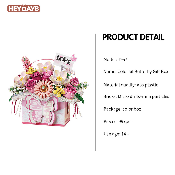 LOZ Butterfly Bouquet Gift Box (Set 1967)