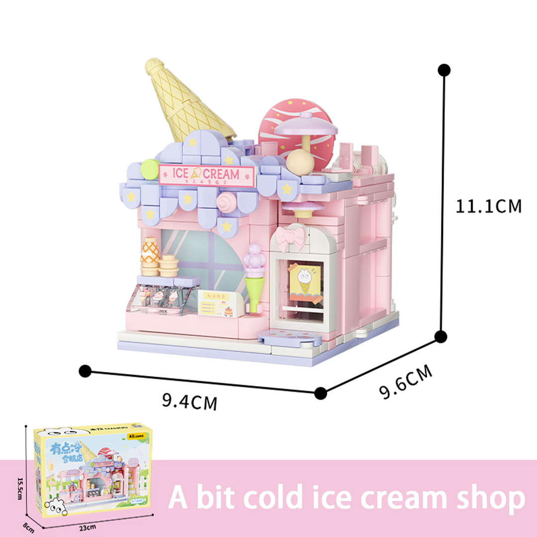 Kids Building Blocks Street Shop Series – Clothing Store / Makeup Store / Ice Cream Shop / Toy Store