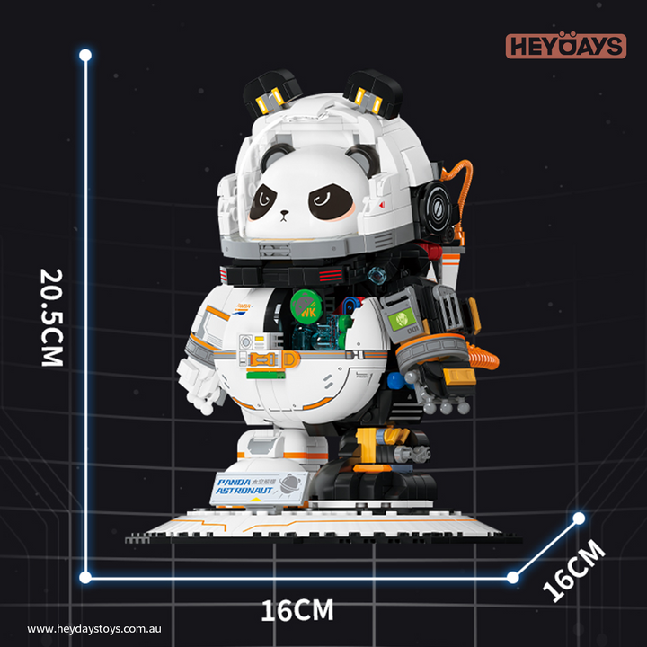 Panda Astronaut Mecha Building Blocks Space Panda Figure STEM Toy for Kids