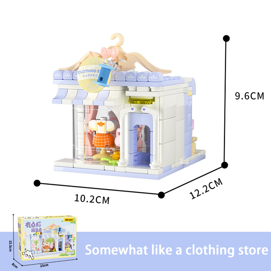 Kids Building Blocks Street Shop Series – Clothing Store / Makeup Store / Ice Cream Shop / Toy Store