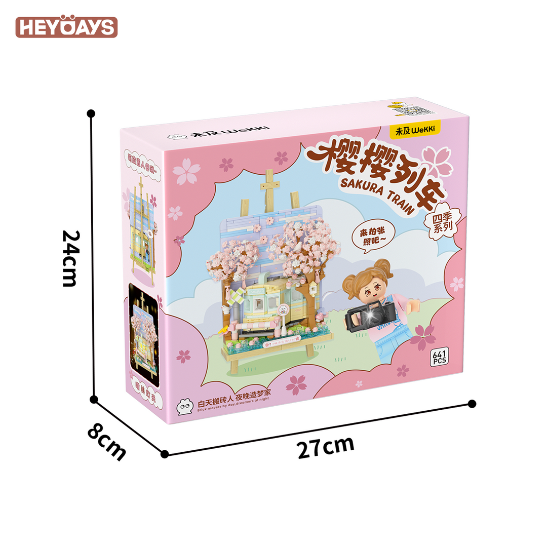 Sakura Train Building Block Set with LED Lights
