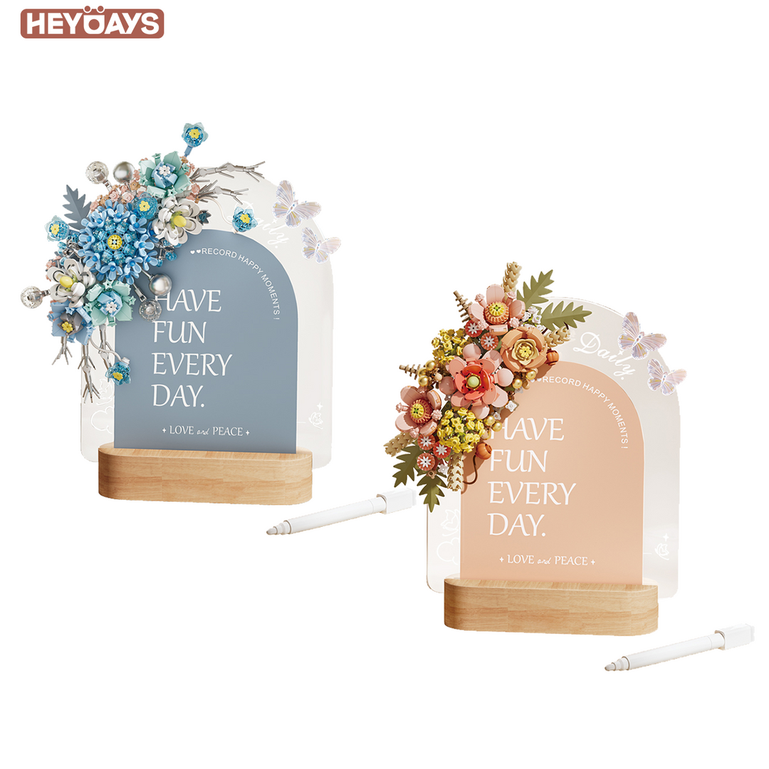 LED Message Board with Wooden Base
