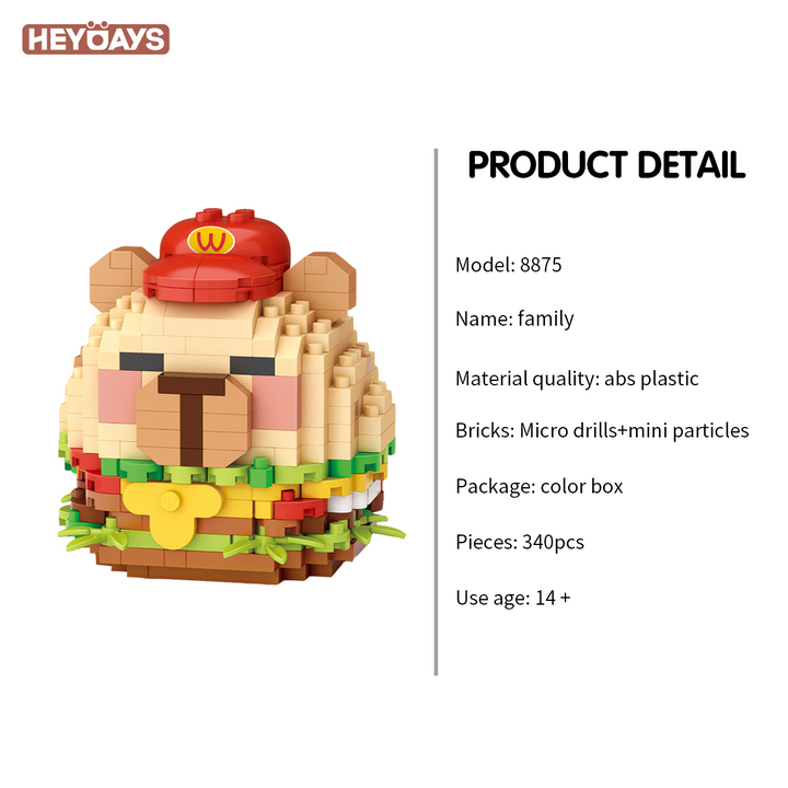 Mini Micro Building Block Capybara Collection (Set 8875-8879)
