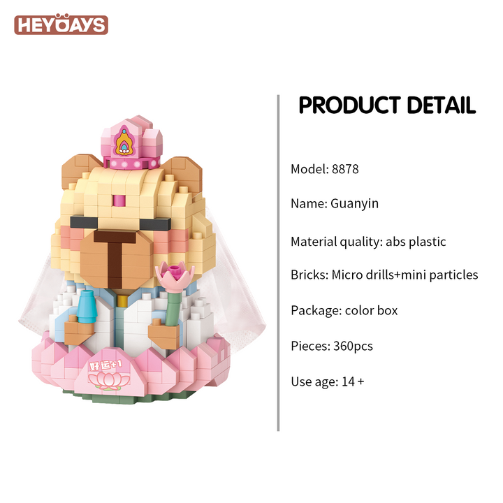 Mini Micro Building Block Capybara Collection (Set 8875-8879)