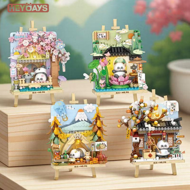 Panda 3D Painting Micro-Block Diorama (Set 7203-7206)