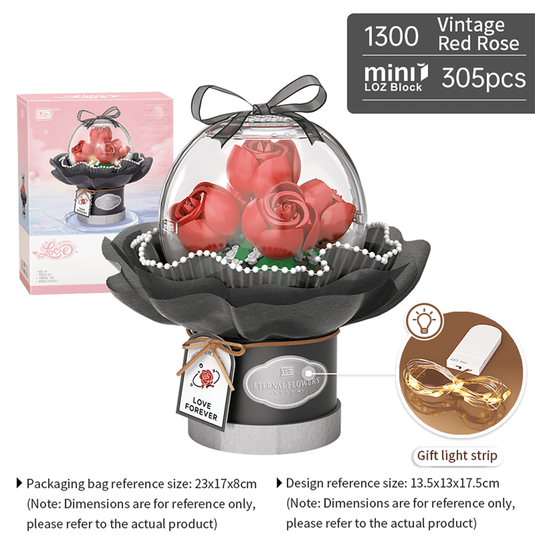 Vintage Red Rose (Set 1300)
