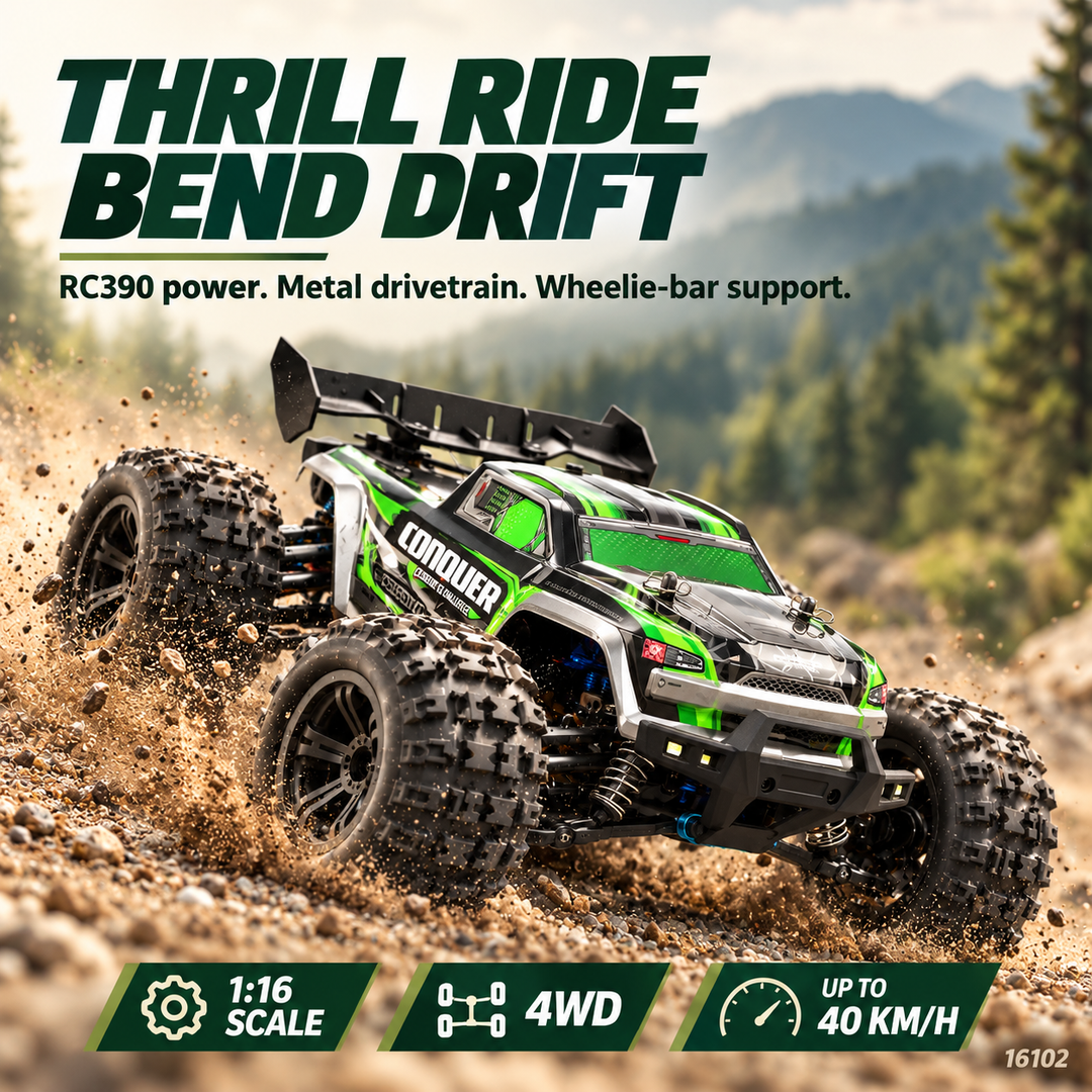 1:16 Scale 40KM/H Waterproof Offroad All Terrains RC Monster Truck (Set 16102)