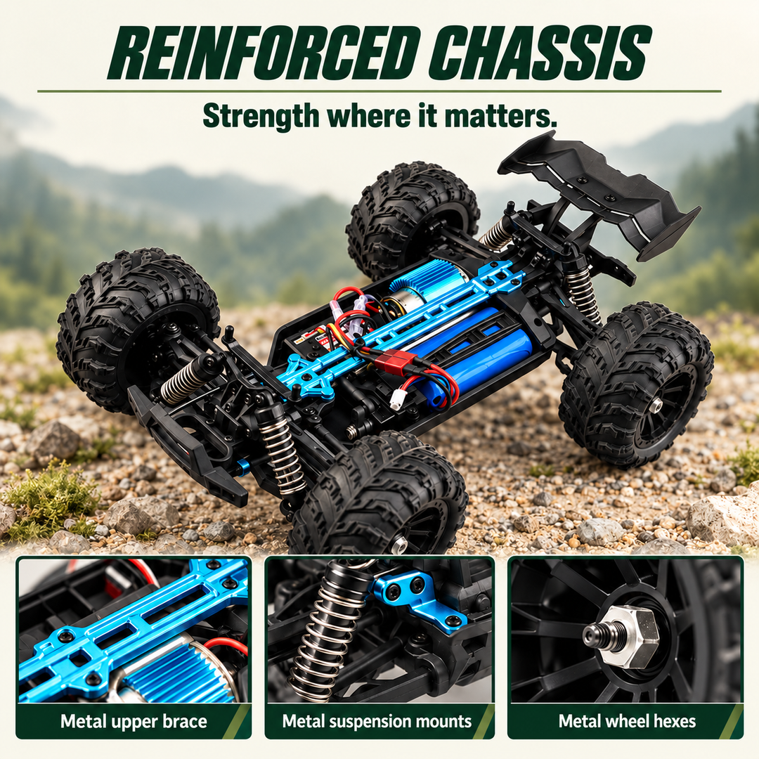 1:16 Scale 40KM/H Waterproof Offroad All Terrains RC Monster Truck (Set 16102)