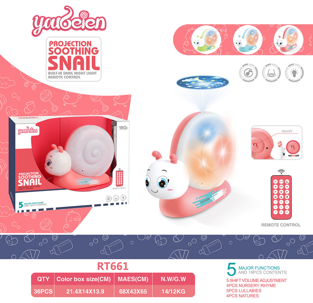 Snail Baby Sleep Projector Night Light (Set K099)