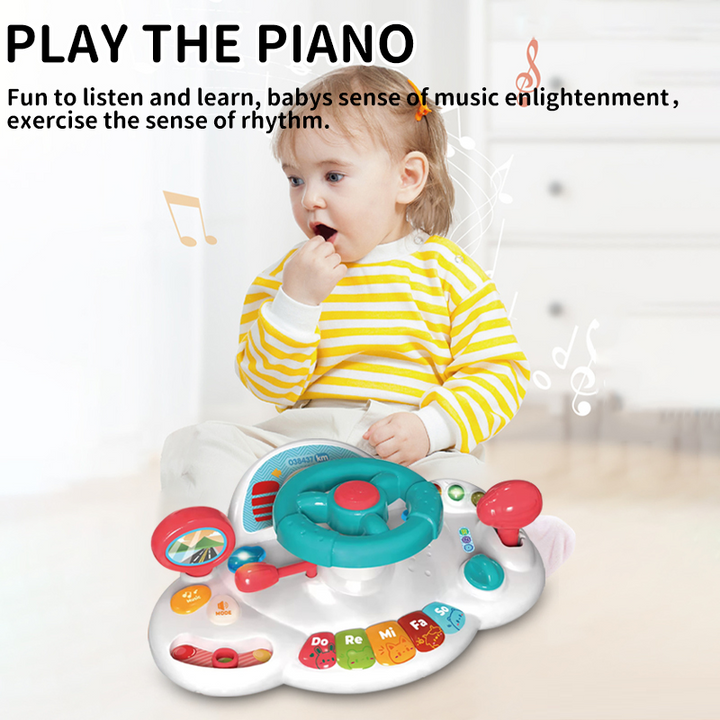 Kids Music Steering Wheel & Mini Piano (Set K102)