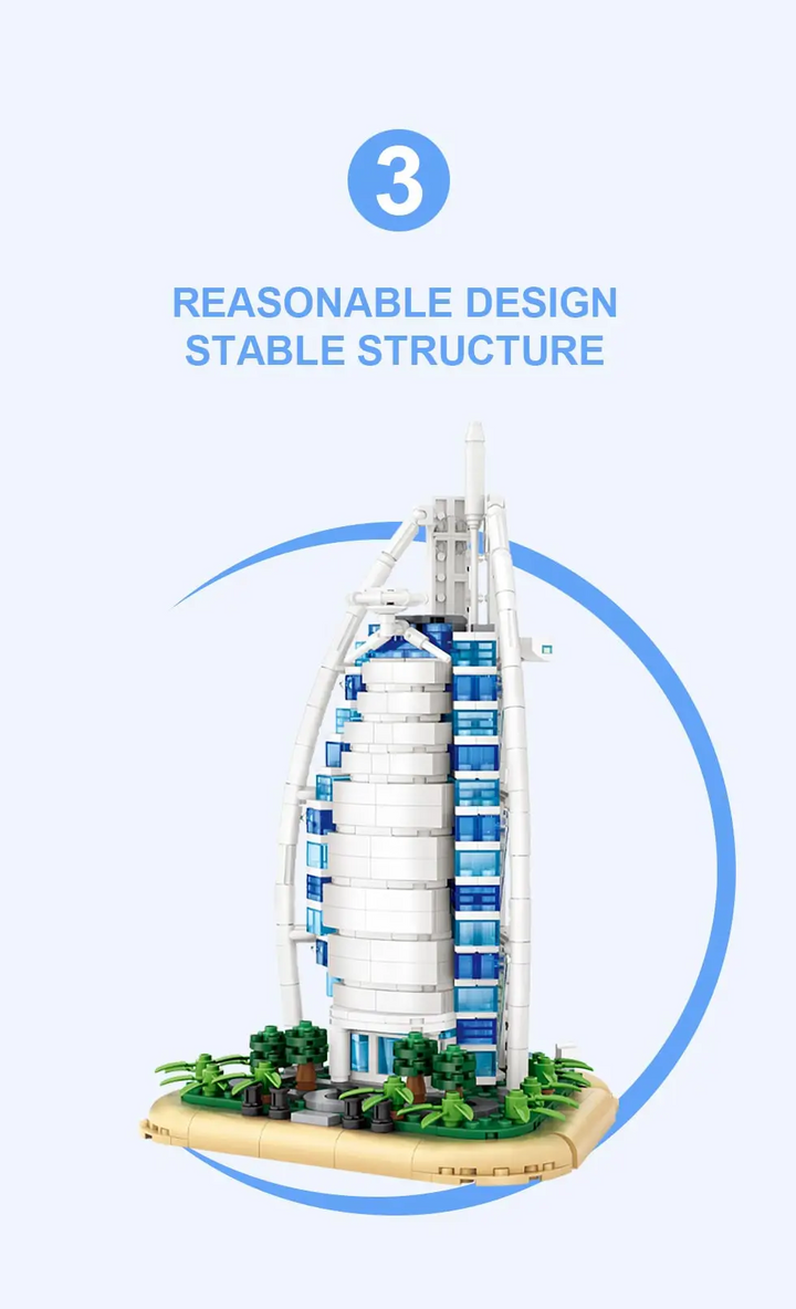 Loz Burj Al Arab Mini Architecture Building Kit (Set 1029)