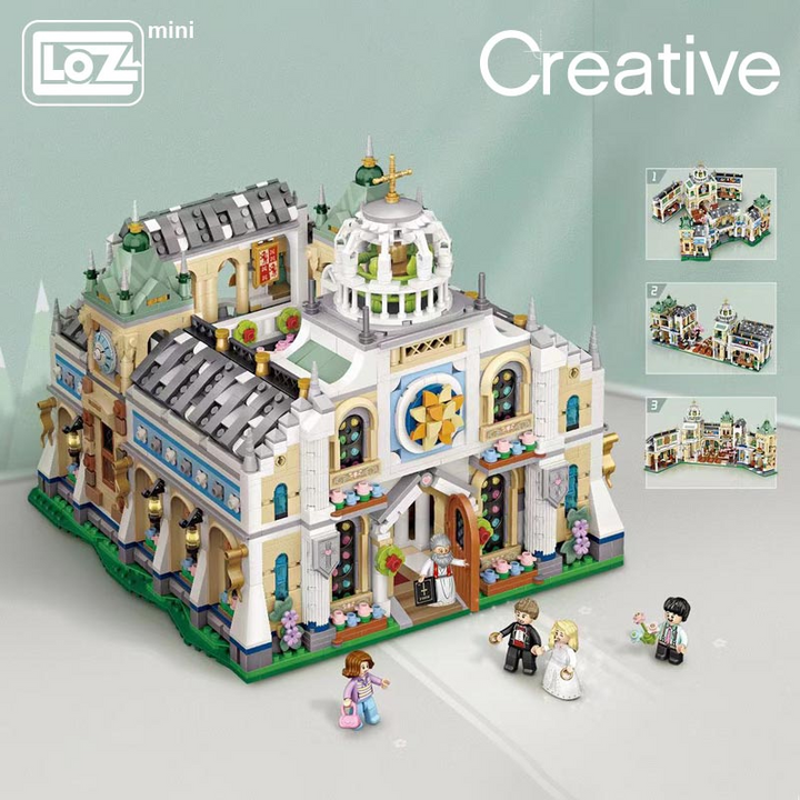 LOZ Mini Blocks Wedding Chapel Building Kit (Set 1035)