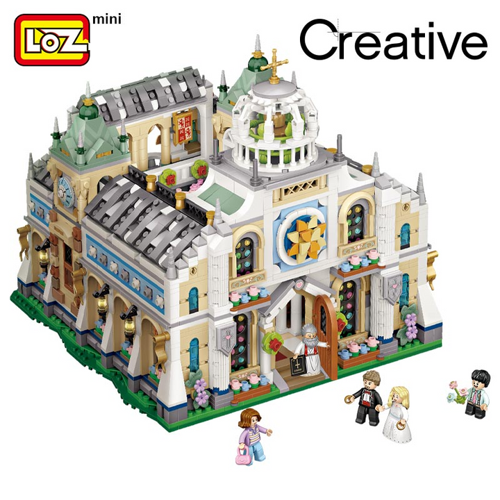 LOZ Mini Blocks Wedding Chapel Building Kit (Set 1035)