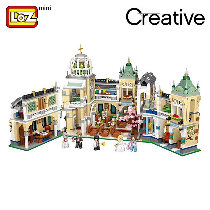 LOZ Mini Blocks Wedding Chapel Building Kit (Set 1035)