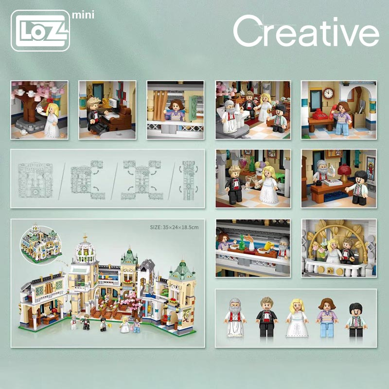 LOZ Mini Blocks Wedding Chapel Building Kit (Set 1035)