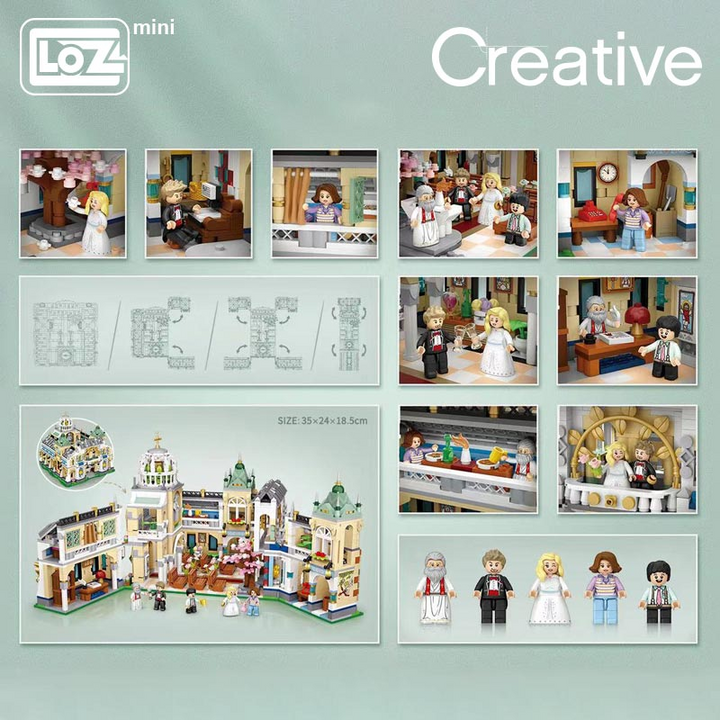 LOZ Mini Blocks Wedding Chapel Building Kit (Set 1035)