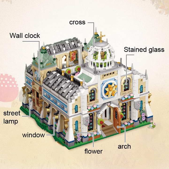LOZ Mini Blocks Wedding Chapel Building Kit (Set 1035)