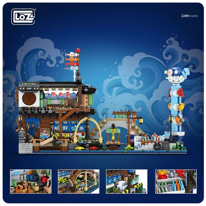 LOZ Mini Blocks Japanese Izakaya Street View (Set 1049)