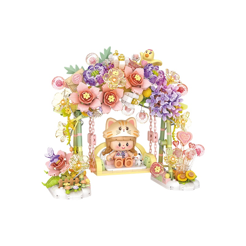 LOZ Mini Blocks Blooming Swing Flower Arch with Lights (Set 1352)