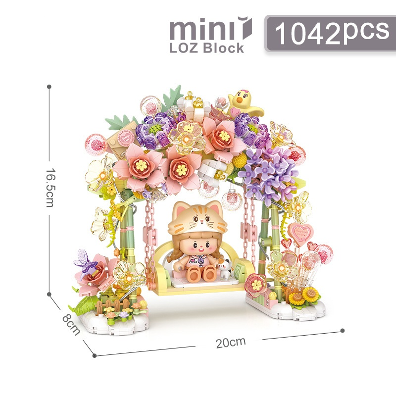 LOZ Mini Blocks Blooming Swing Flower Arch with Lights (Set 1352)