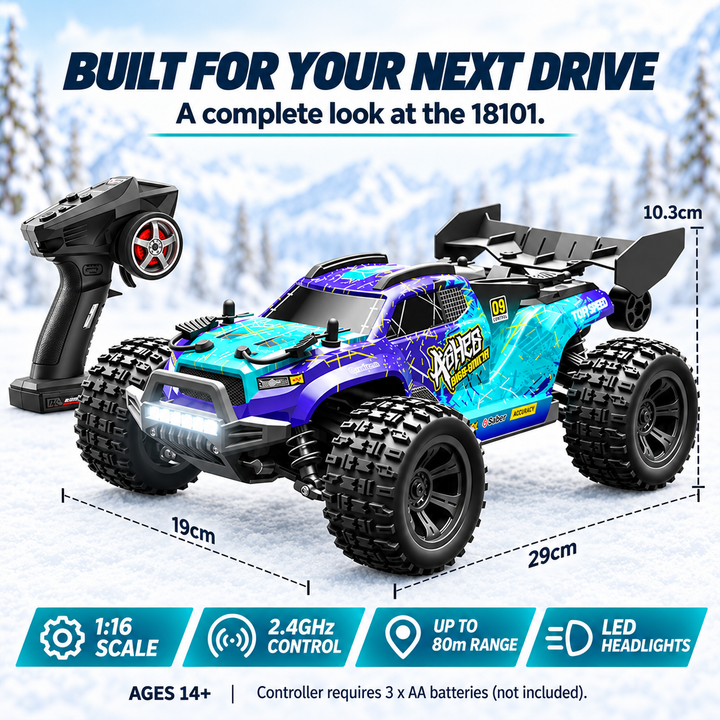1:16 4WD High Speed RC Car 40KM/H Remote Control Off Road Truck (Set 18101)