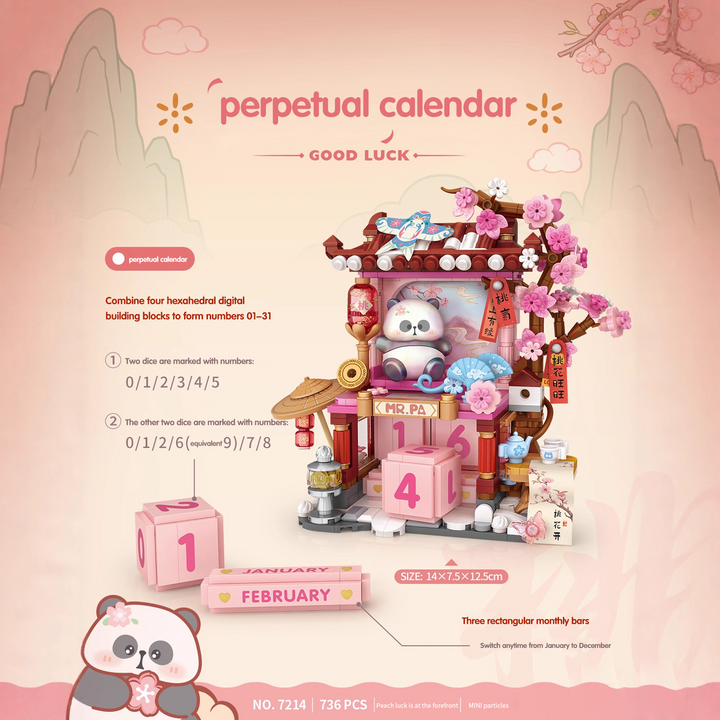 Mini Micro Building Blocks Perpetual Calendar Set (Set 7213-7214)