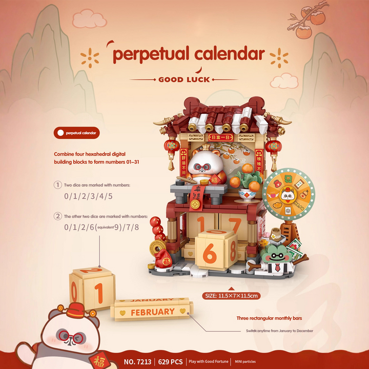 Mini Micro Building Blocks Perpetual Calendar Set (Set 7213-7214)